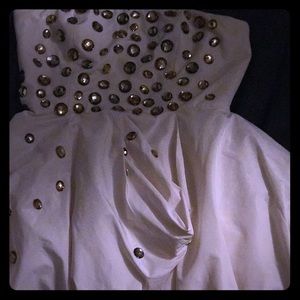 Beautiful off white strapless Dress Bcbg